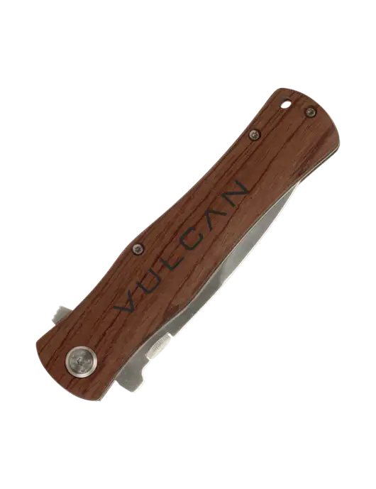 Wood Handle Knife w/Vulcan Logo