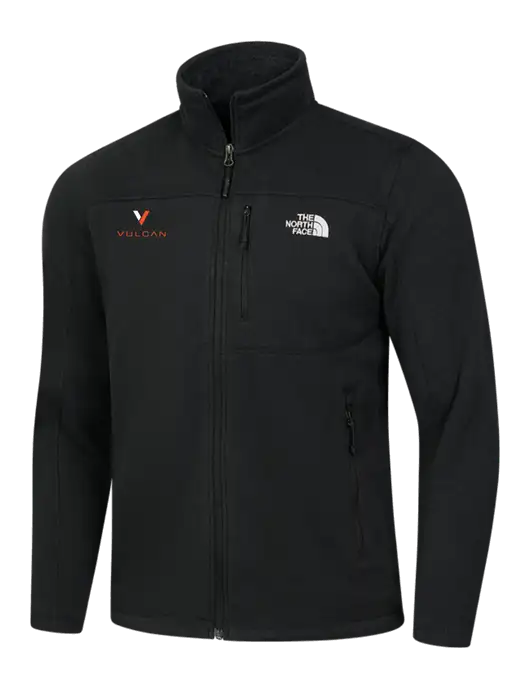 North Face Black Heather Sweater Fleece Jacket w/Vulcan Logo