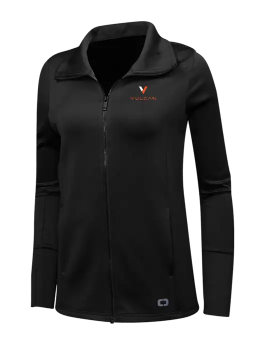 OGIO Black Womens Endurance Modern Performance Full-Zip w/Vulcan Logo
