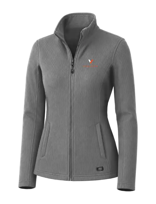 OGIO Medium Grey Womens Grit Fleece Jacket w/Vulcan Logo