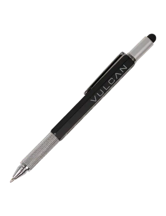 Engineer 6 in 1 Black Multi Tool Metal Pen w/Vulcan Logo