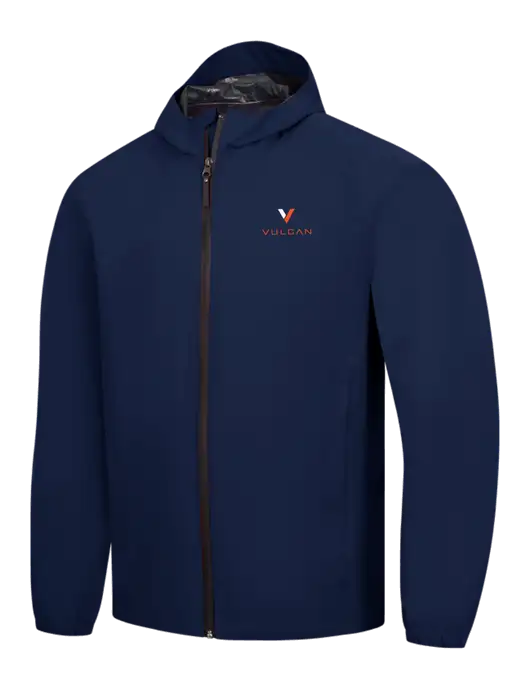 Navy Essential Rain Jacket w/Vulcan Logo