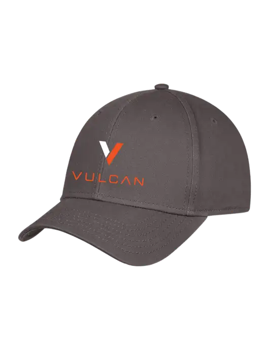 Charcoal Structured Cap Hook & Loop w/Vulcan Logo