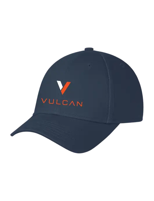 Navy Structured Cap Hook & Loop w/Vulcan Logo