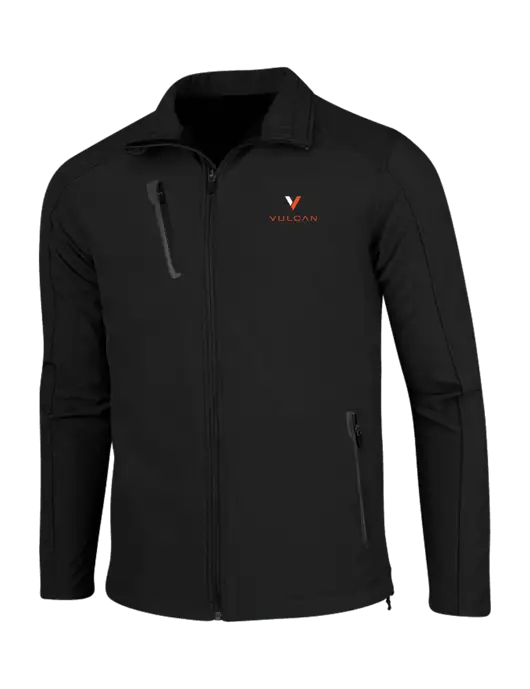 Black Welded Softshell Jacket w/Vulcan Logo