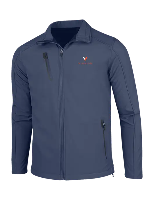 Navy Welded Softshell Jacket w/Vulcan Logo