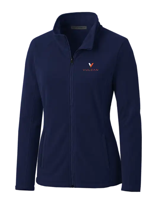 Navy Womens Microfleece Jacket w/Vulcan Logo
