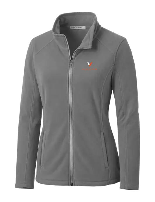 Medium Grey Womens Microfleece Jacket w/Vulcan Logo