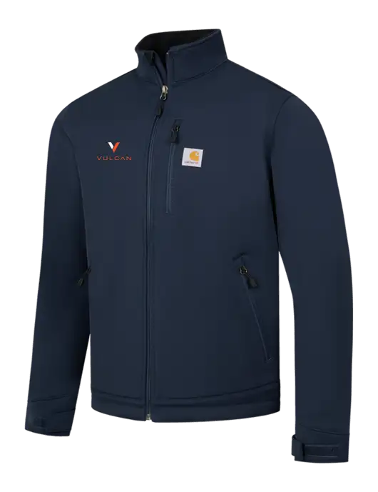 Carhartt Navy Crowley Soft Shell Jacket w/Vulcan Logo