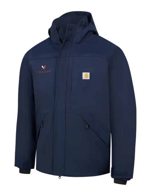 Carhartt Navy Storm Defender Shoreline Jacket w/Vulcan Logo
