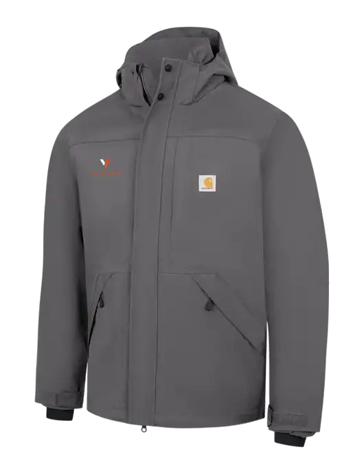 Carhartt Dark Grey Storm Defender Shoreline Jacket w/Vulcan Logo
