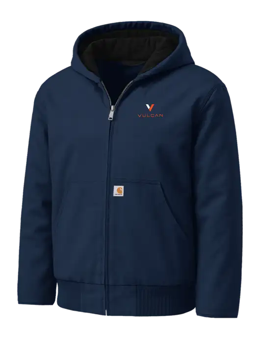 Carhartt Washed Duck Active Dark Navy Jacket w/Vulcan Logo