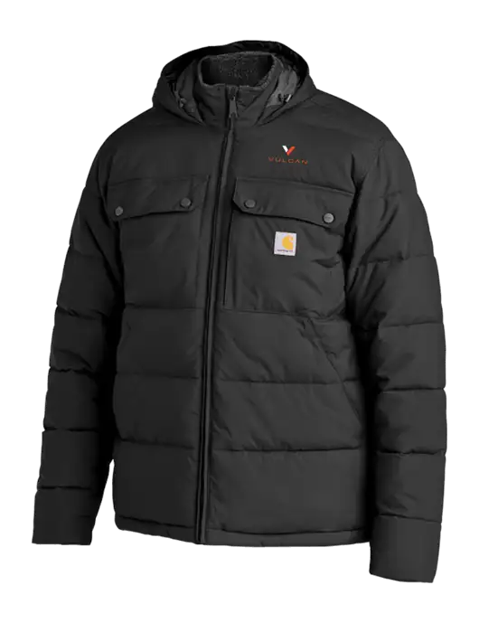 Carhartt Montana Black Insulated Hooded Jacket w/Vulcan Logo