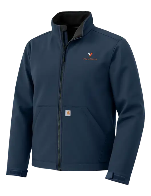 Carhartt Rain Defender Dark Navy Soft Shell Jacket w/Vulcan Logo