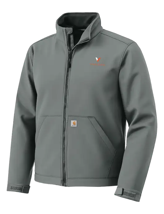 Carhartt Rain Defender Dark Medium Grey Soft Shell Jacket w/Vulcan Logo