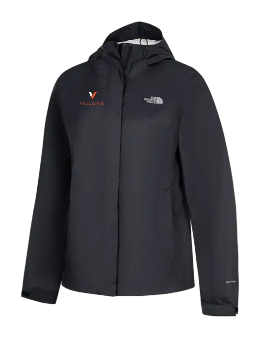 The North Face Womens Black DryVent Rain Jacket w/Vulcan Logo