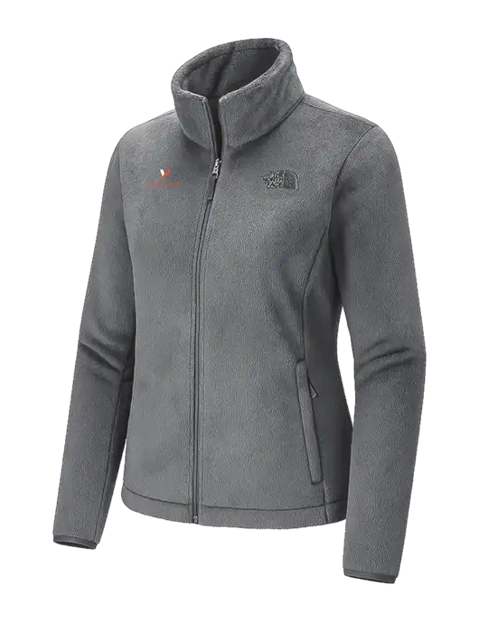 The North Face Womens Dark Medium Grey Osito Fleece Jacket
 w/Vulcan Logo