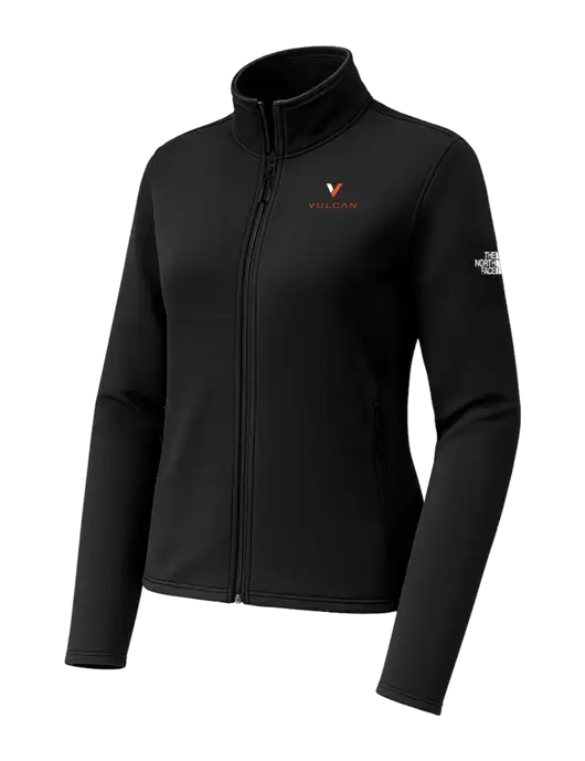 The North Face Womens Aim Full-Zip Black Fleece Jacket w/Vulcan Logo