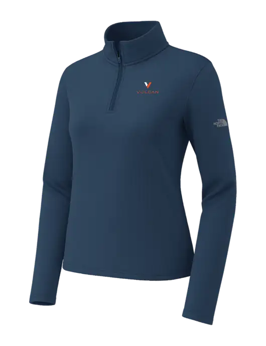The North Face Womens Aim 1/4-Zip Dark Navy Fleece w/Vulcan Logo