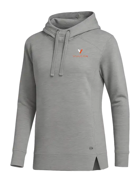 OGIO Heather Grey Womens Luuma Pullover Fleece Hoodie w/Vulcan Logo