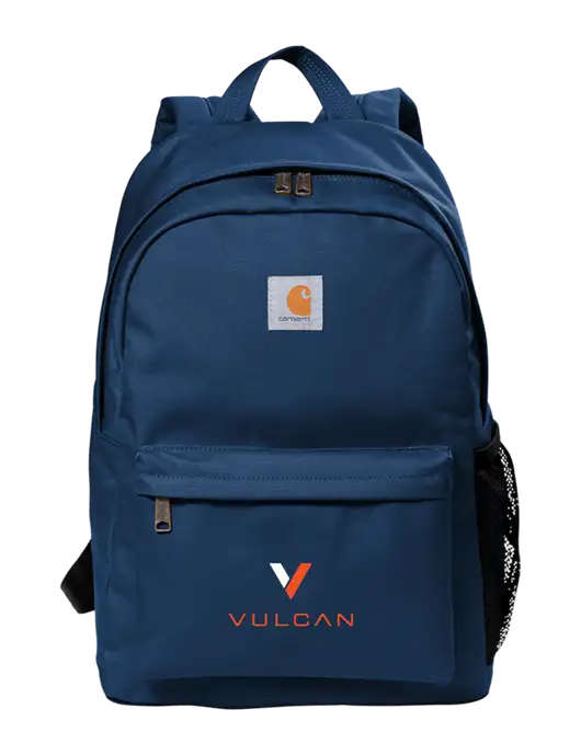 Carhartt Navy Canvas Backpack w/Vulcan Logo