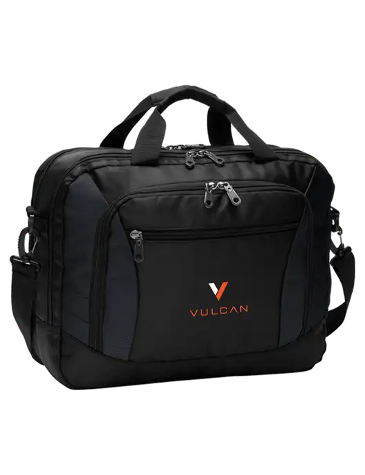 Commuter Black Laptop Briefcase w/Vulcan Logo