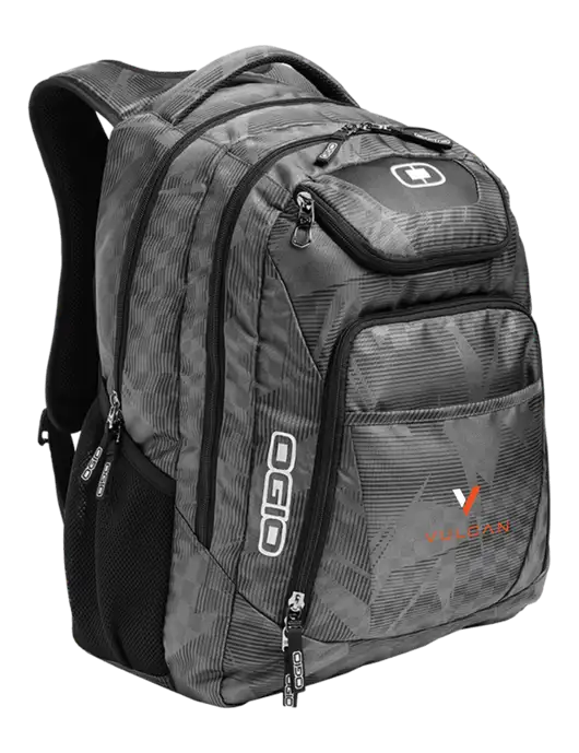 OGIO Race Day Silver Excelsior Laptop Backpack w/Vulcan Logo