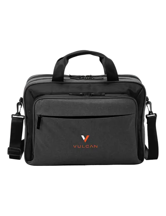 Travel Exec Graphite Heather/Black Laptop Briefcase w/Vulcan Logo