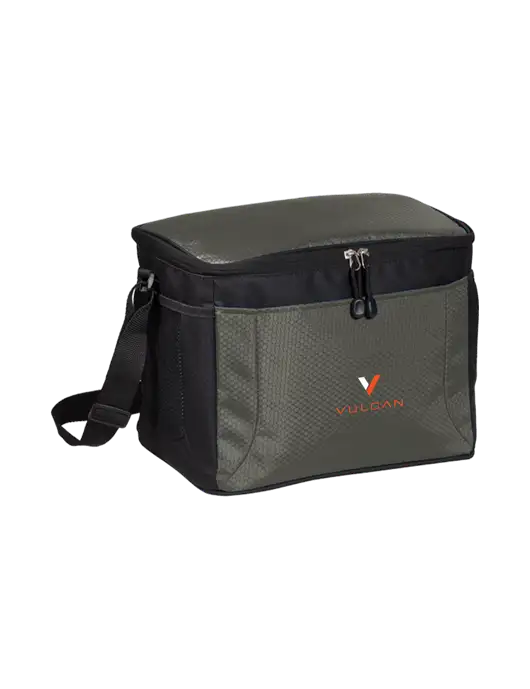 12 Can Grey/Black Cube Cooler w/Vulcan Logo