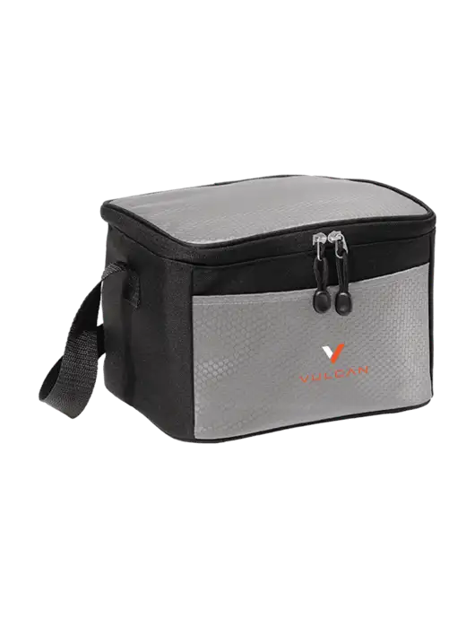 6 Can Grey/Black Cube Cooler w/Vulcan Logo