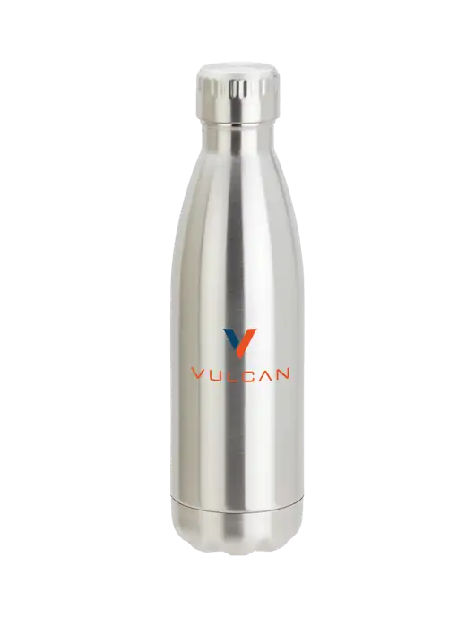 City Go Silver 17 oz Insulated Bottle w/Vulcan Logo