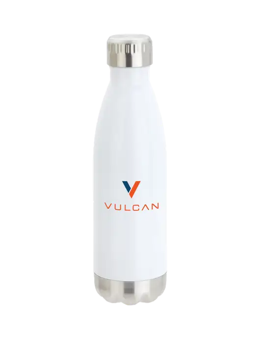 City Go White 17 oz Insulated Bottle w/Vulcan Logo