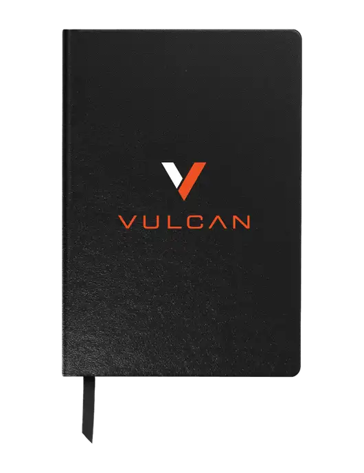Achieve Black Hardcover Journal, 5.5 x 8.37 w/Vulcan Logo