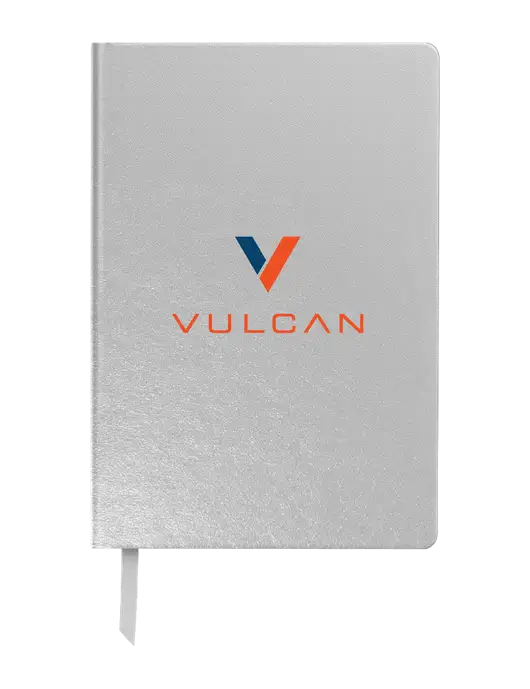 Achieve Silver Hardcover Journal, 5.5 x 8.37 w/Vulcan Logo