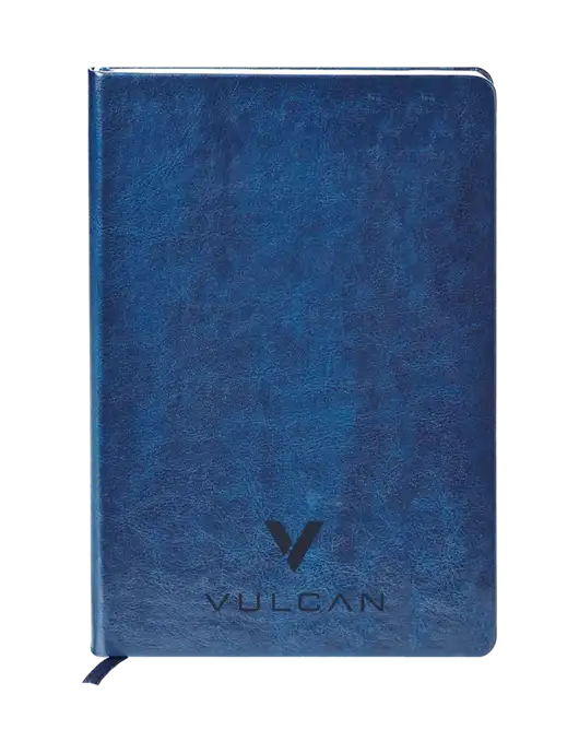 Fabrizio Blue Hard Cover 5.75 x 8.3 Journal w/Vulcan Logo