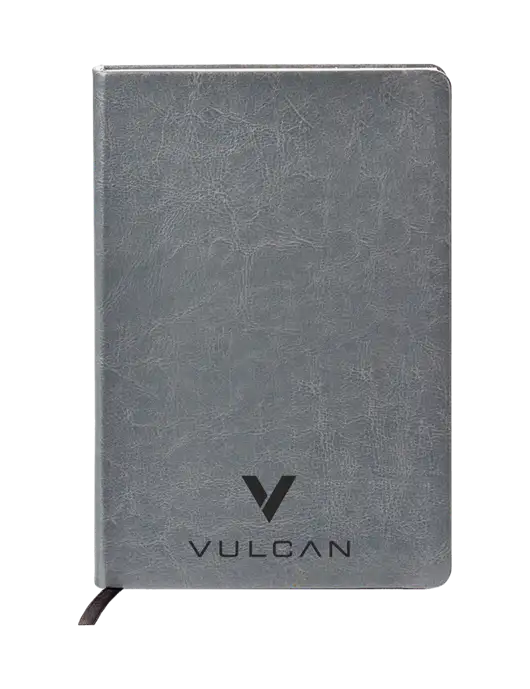 Fabrizio Grey Hard Cover 5.75 x 8.3 Journal w/Vulcan Logo