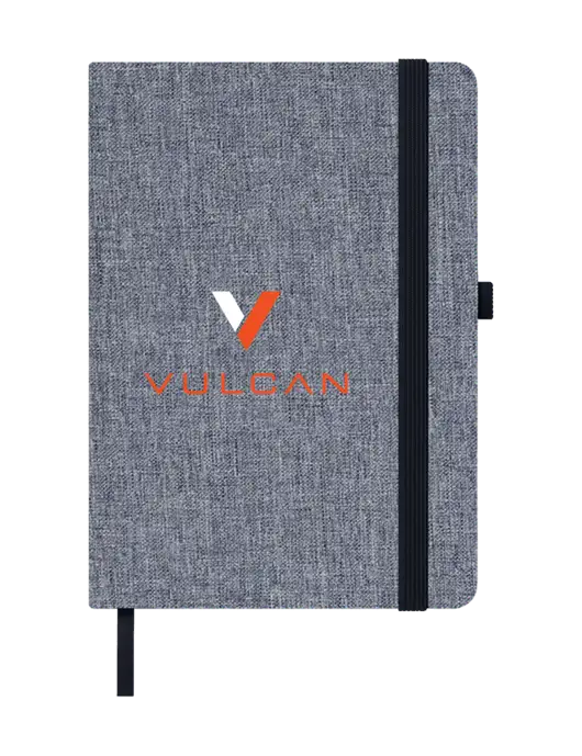 Twill Grey Heathered 5 x 7 Journal w/Vulcan Logo