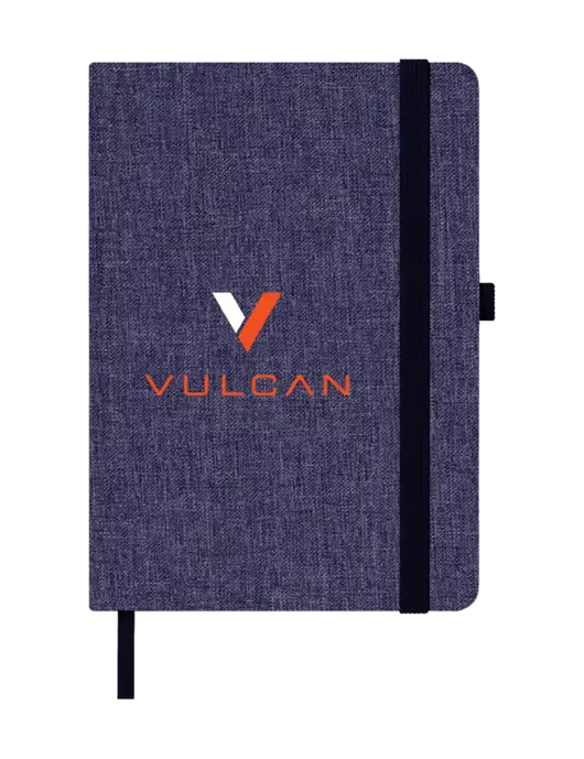 Twill Navy Heathered 5 x 7 Journal w/Vulcan Logo