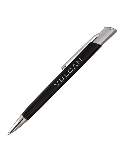 San Malo Black Pen - Black Ink w/Vulcan Logo