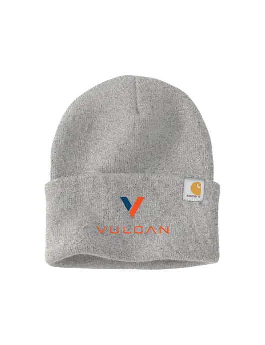 Carhartt Light Grey Heather Watch Cap 2.0 w/Vulcan Logo
