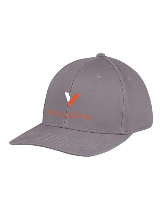 Premium Modern Structured Twill Charcoal Snapback Cap w/Vulcan Logo