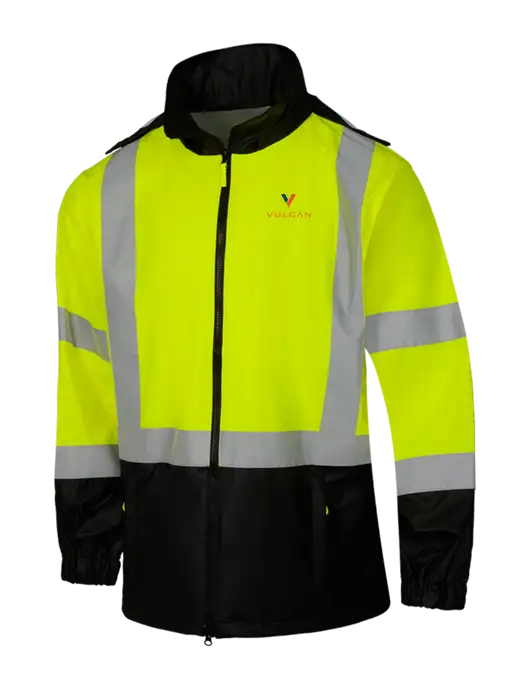 CornerStone Safety Yellow ANSI 107 Class 3 Safety Windbreaker w/Vulcan Logo