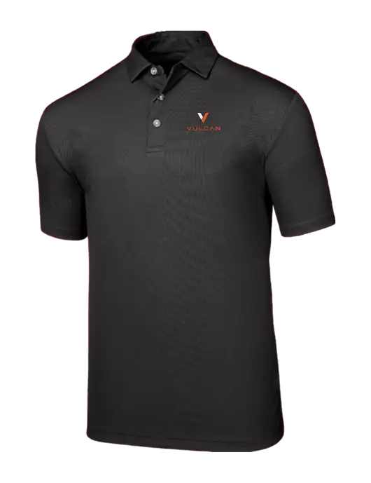 Callaway Birdseye Black Polo w/Vulcan Logo