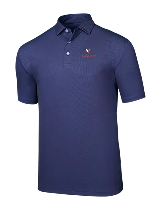 Callaway Birdseye Navy Polo w/Vulcan Logo