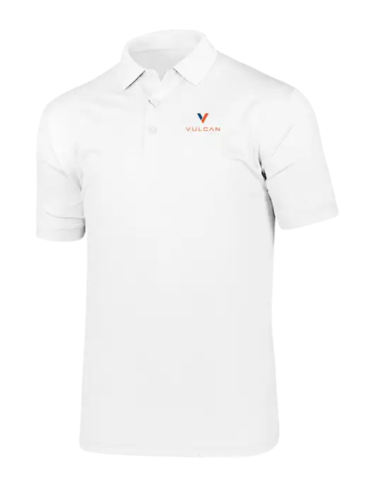Callaway Vibrant Bright White Ventilated Polo w/Vulcan Logo
