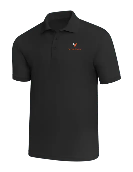 Black PosiCharge RacerMesh Polo w/Vulcan Logo