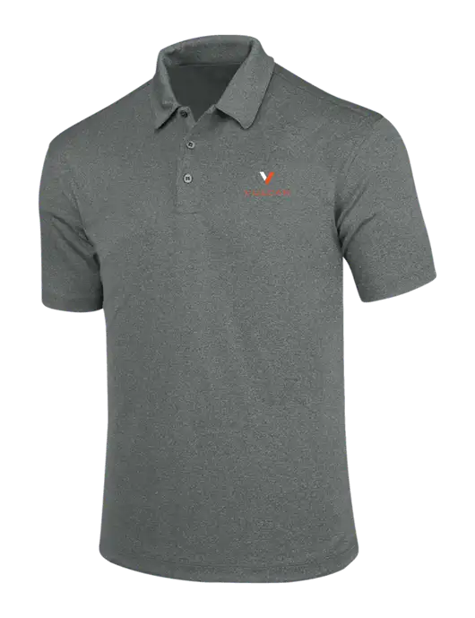 Charcoal Trace Heather Polo w/Vulcan Logo