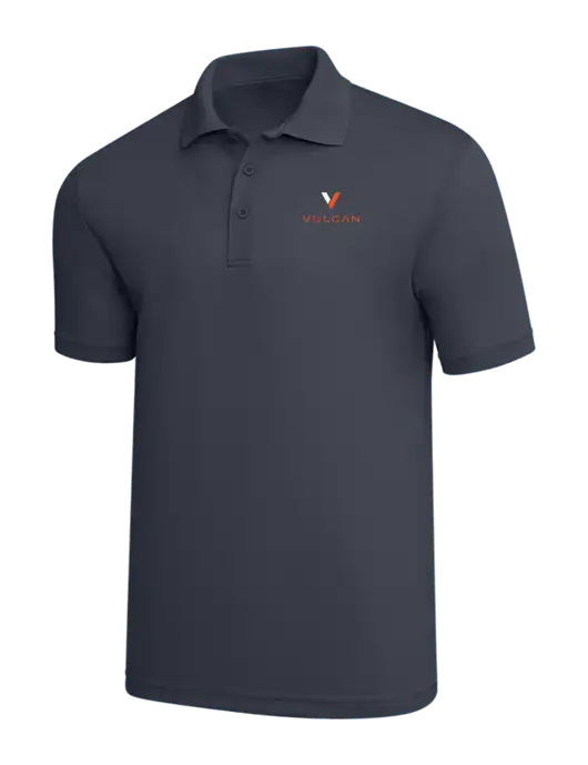 Dark Grey PosiCharge RacerMesh Polo w/Vulcan Logo