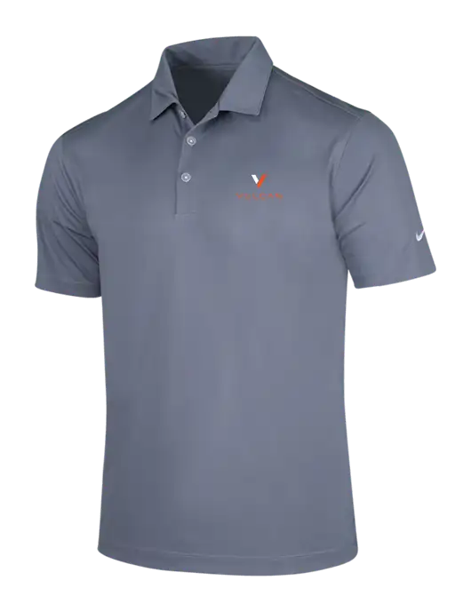 NIKE Medium Grey Dri-Fit Vertical Mesh Polo w/Vulcan Logo