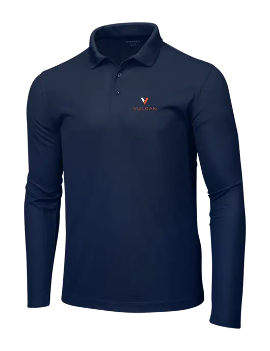 OGIO Navy Caliber 2.0 Long Sleeve Polo w/Vulcan Logo